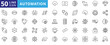 © Iconjam - automation icon pack outline contains near communication, elastic computing, internet of things, automated reporting, digital ecosystem, content delivery, industry 4.0, ai technology adoption