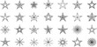 © scar - A collection of thirty diverse star illustrations in various styles and designs on a clean background from a direct viewpoint