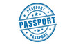 © rsvect02 - Blue passport stamp on for travel documents and identification