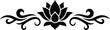 © MdShafe - Lotus flower ornament silhouette, floral decorative design element, spiritual yoga symbol, elegant black vector illustration isolated