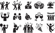 © Nizam - Party Icons Collection – People Having Fun Vector Illustration Set