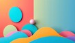 © CozyCollect - Vibrant Abstract Composition with Bold Pastel Ovals and Gradients