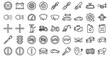 © STM Lab - Car service, parts and traffic line icon set. Vector pictograms of car, engine, steering wheel, battery, gas pump, brake disc, tire, car key, crash, and repair services, thin linear illustration.