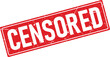 © Design_Stock - Red Distressed Censored Stamp on White Background Design Element for Restriction