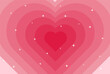 © Idee khan - Vibrant pink heart radiating concentric layers with bright white sparkles creating a beautiful celebratory background design