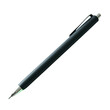 © Ева Поликарпова - A black pen with a bright green tip sitting on a clean white background, ideal for using as a prop in lifestyle or office photography