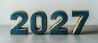 © Ilja - Rustic Wooden Year 2027 Design, Charming Aged Wood Characters for New Year Celebrations and Decor