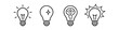 © Passatic - Collection of four simple line art icons representing different types of ideas and innovation