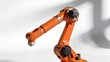 © Gabriel - Orange robotic arm in white background