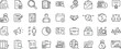 © MDAZAHER - Accounting set of web icons in line style. Accounting and audit icons for web and mobile app. Containing finance report and audit, invoice, tax return, accounting, auditing, inspection