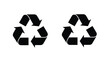 © msunny93 - Two black recycling symbols on a white background representing sustainability