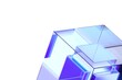 © VAlex - Abstract glass cube on white background, geometric design, 3d render