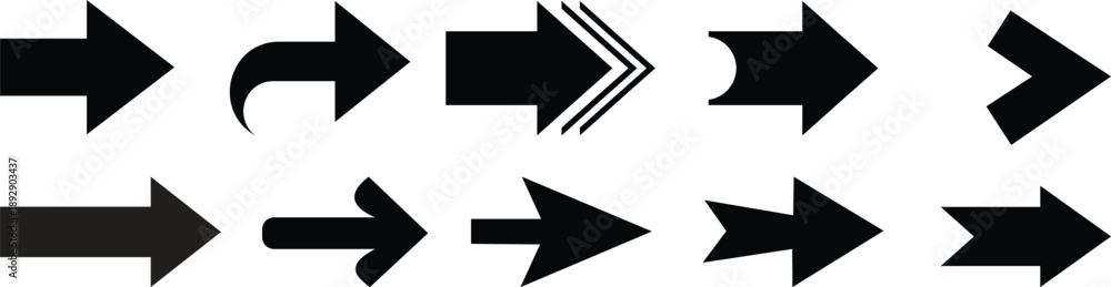 arow set icon vector for web design, arrow icons Illustration vector ...