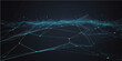 © Faysal - Abstract blue technology background featuring a digital world map with glowing light lines and motion waves for a futuristic communication network design