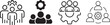© Salman - Teamwork Icon Collection: Set of diverse vector icons that representing teamwork, collaboration and unity, each portraying unique configurations of human figures and gears.