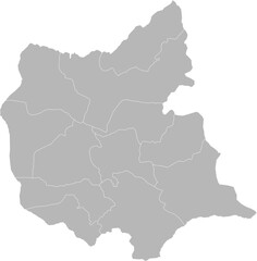  East Azerbaijan, Iran – administrative vector map with county boundaries (Web Mercator projection, PPT-compatible & fully editable)