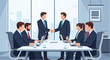 © zaa - Business deal handshake in modern office meeting.
