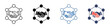 © Muhammad - Abstract concept icon set representing a strong business partnership and collaborative network connection with a handshake symbol in various styles