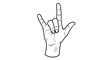 © abbas - Hand gesture showing I Love You sign.