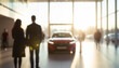 © Dmytriy - An abstract scene of buying a car at a dealership center in the rays of the setting sun