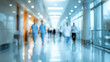 © Atchariya63 - Hospital hallway healthcare medical corridor doctor nurse motion blur modern building bright light hospital hallway healthcare medical corridor
