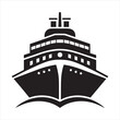 © Sonda - cruise ship silhouette, cruise ship icon, cruise ship silhouette vector illustration