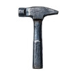 © Lui Shtein - A close-up view of a sturdy hammer showcasing its robust design and features including a smooth handle and a strong claw, perfect for various tasks on transparent background.