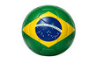 © Saurav - Brazil Flag Soccer Ball Isolated on Black Background, 3D Render Football Concept for World Cup, Championship and Fan Support