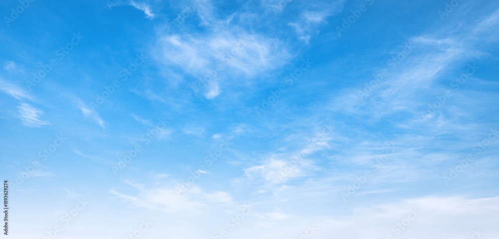 he sky is blue and clear with clouds