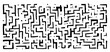 © Katarzyna - Complex black and white abstract maze pattern with hand drawn texture