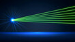 © rujlaphus - Bright green laser beams illuminate dark background, creating dynamic visual effect
