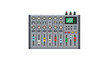 © Luz - Audio mixer with sliders and knobs, for music production, illustration.
