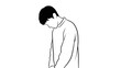© PhotoCard - Sad man standing alone with head down