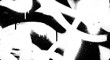 © plustration - Abstract black and white spray paint texture with drips and splatters.
