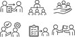 © Bon_man - Team Communication and Collaboration line icon set