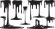 © BrandRipple - Black liquid splatters and drips on white background illustration