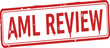 © Lokman - Red AML Review rubber stamp logo on white
