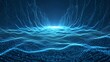 © graphiczone872 - Futuristic blue background with glowing lines and dots 1