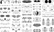 © MDSHARIF - Collection of various black and white floral and leaf designs