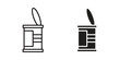 © Creatives - Tin can icon in a simple line art style. EPS10