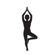 © Png Art - Yoga Pose Icon Representing Meditation, Mindfulness, Balance Exercise, Wellness Lifestyle, Fitness Training, Healthy Body, Mental Peace and Spiritual Relaxation Concept