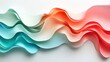 © Юлия Сергеева - Geometric abstraction with two flowing wavy shapes and gradient colors on a clean background