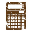 © Laki Parvin  - Vintage Grunge texture Grungy calculator with white buttons and display on white background  office tool