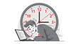 © OVIN - Stressed Businessman Working Late Under Pressure of a Clock Deadline