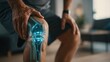 © Anat art - Bionic Joint Support on an Older Persons Knee Highlighting Advanced Orthopedic Technology for Joint Health and Arthritis Relief