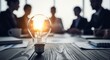 © TechNova Graphics - Brainstorming session with light bulb and brain creative idea generation teamwork