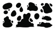 © rabbivay - A black and white spotted pattern resembling dalmatian fur ideal for design projects on transparent background silhouette high quality professional detailed