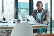 © BuyoutReese07/peopleimages.com - Paperwork, reading or black man in office for audit, planning tax return or check reimbursement form. Review records, finance report or accountant with statement of transactions, cash flow or budget