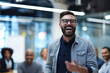 © Photoenthusiast82 - Unique diverse dynamic interesting Happy relaxed confident young businessman presenting at a team meeting