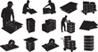 © nobita - Workers handling boxes and materials in warehouse settings efficiently